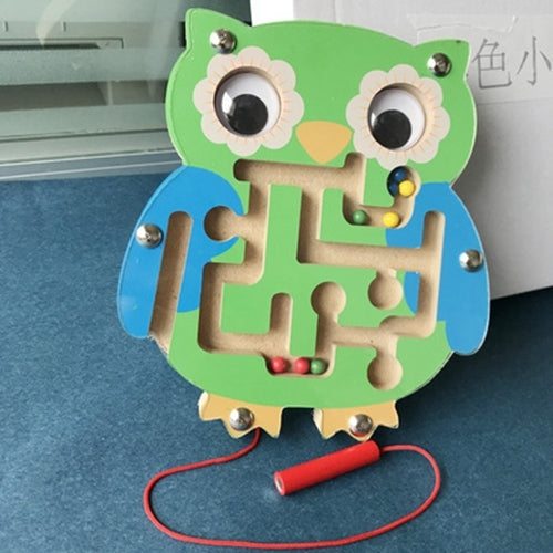 Children Puzzle Toy Wooden Magnetic Small Size Animal Maze, Frog, Duck, Fish, Owl, Ladybug, Tortoise, Monkey, Apple, New Small Fish, Starfish, New Apple, Snail