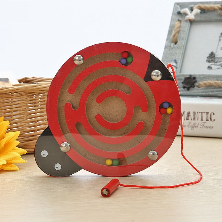 Children Puzzle Toy Wooden Magnetic Small Size Animal Maze, Frog, Duck, Fish, Owl, Ladybug, Tortoise, Monkey, Apple, New Small Fish, Starfish, New Apple, Snail