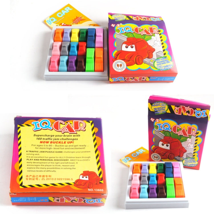 IQ car puzzle toy set with boxed packaging and colorful plastic track pieces