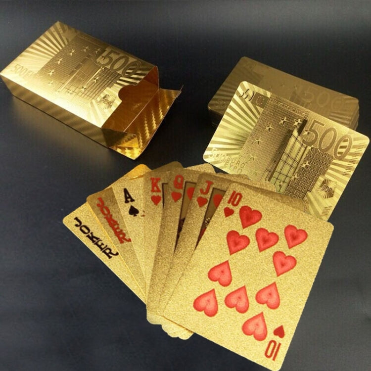 Creative Frosted  Back Texture Plastic From Vegas to Macau Playing Cards Texas Poker Novelty Collection Gift, Golden 500 Euro Paper Box, Golden 100 Euro Paper Box, Silver Tattice Paper Box, Silver Dollar Paper Box, Mosaic Gold Euro Paper Box           ...