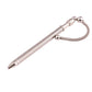 Metal magnetic fidget pen with coiled spring and finger loop, pointed tip