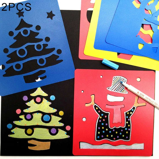 2 Sets (6 PCS / Set ) Children Plastic Painting Drawing Template Stencil Kids Toy, Random Style Delivery, 2 Sets Drawing Template