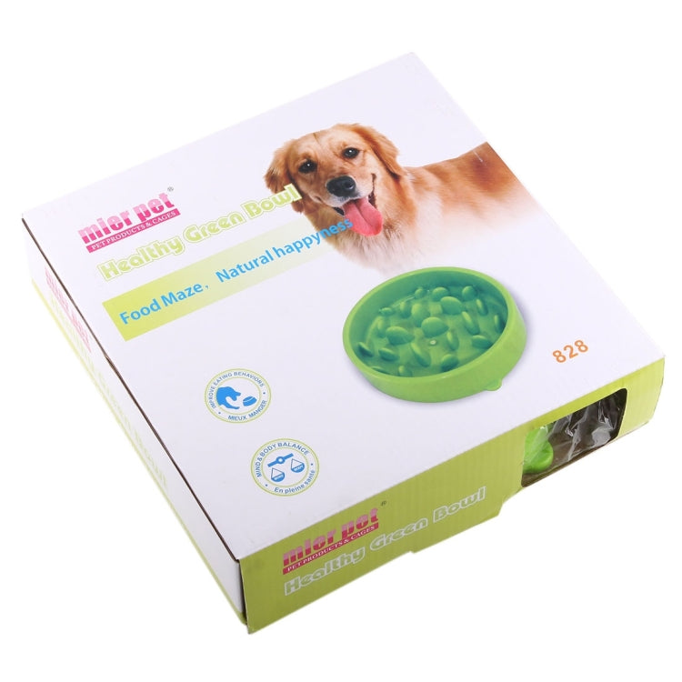 Pet Bowl Preventing Choking PP Bowl, Round Pink, Round Green