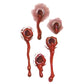 Set of 20 bullet wound blood temporary tattoo stickers in realistic red tones