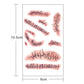 10-piece temporary wound scar tattoo sheet, red-and-black stitched designs, 10.5cm x 6cm