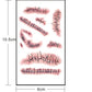 Wound scar temporary tattoo sticker set layout with size marks 6cm and 10.5cm