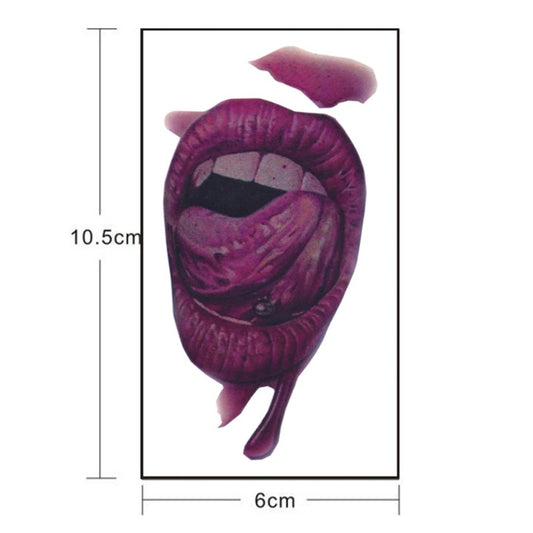 20pcs S-291 Halloween Terror Realistic Wound Blood Mouth Temporary Tattoo Sticker, S-291/20pcs