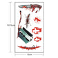 10-pack temporary blood wound tattoo sticker sheet, 10.5 cm by 6 cm