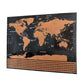 School Teaching Office Supplies Scratch World Map with National Flags, Size: 82.6 x 59.5cm, With Flags