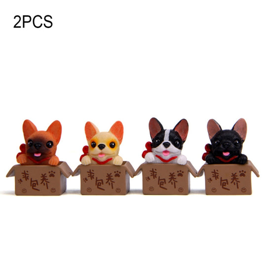 2 PCS Creative Home Decoration Bulldog Doll Ornament, Random Style, Bulldog Doll