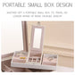 Portable small jewelry box tray with compartments and fold-out frame for travel