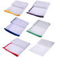 Braided stair safety net set with colored edging: red, yellow, blue, green, purple