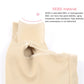 Beige gel toe sleeve with curved padding and elastic knit edge for comfort.
