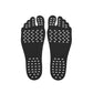 Pair of black anti-slip sandal insoles with patterned grip dots