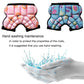 Pink and blue kids padded hip protector shorts set with black trim and foam panels