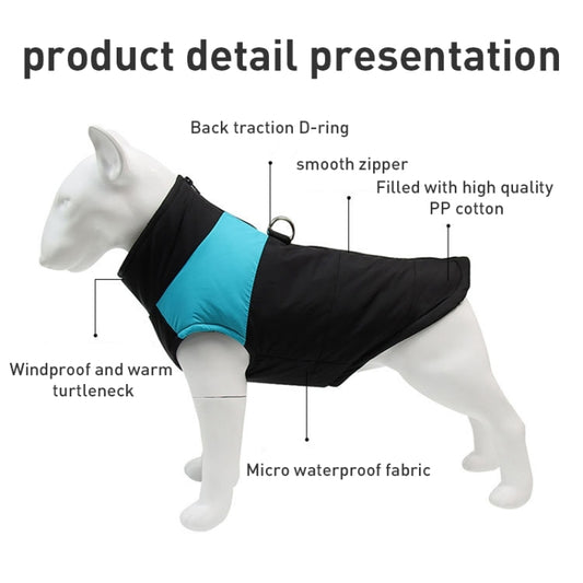 Pet Dog Cotton Vest Ski Suit, Size: XL, Chest: 50cm, Back Length: 40cm, Size: XL