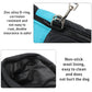 Dog ski suit details: metal D-ring leash attachment and non-slip inner lining
