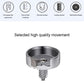 Mini sewing machine underside handwheel and bobbin area detail