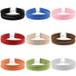 Six-layer flannel choker set in mixed colors, each with silver clasp and chain
