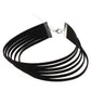 Black 6-layer flannel choker necklace, layered straps with silver clasp