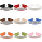 Rhinestone collar choker necklace set in multiple colors with chain clasp