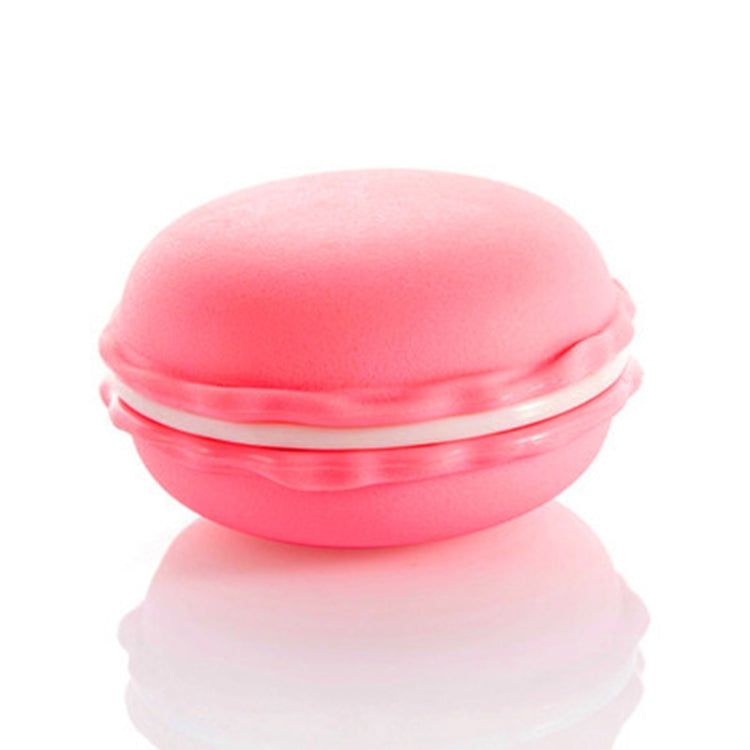 Pink macaron-style portable storage box ornament with hinged lid