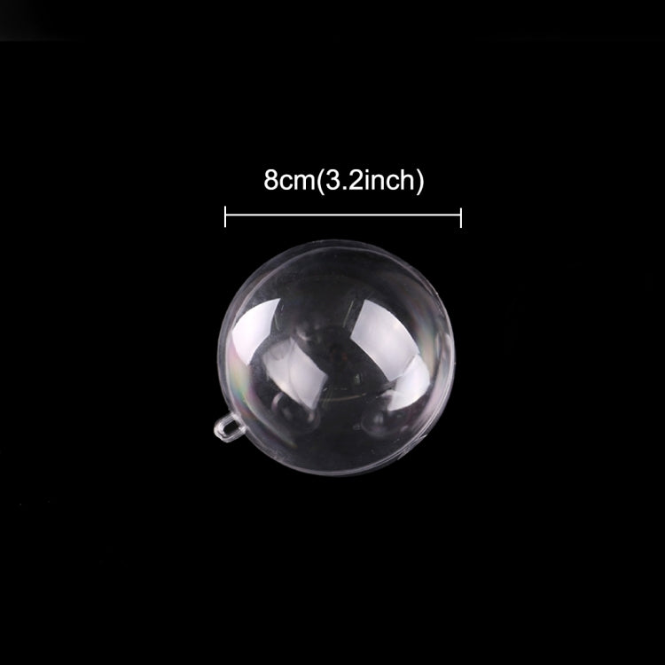 5 PCS Transparent Christmas Ball Hollow Plastic Sphere Ball Shaped Eternal Flower Ball Wedding Gifts Gift Box, Size: 8 x 8cm, Size: 8 x 8cm