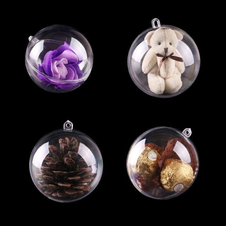 5 PCS Transparent Christmas Ball Hollow Plastic Sphere Ball Shaped Eternal Flower Ball Wedding Gifts Gift Box, Size: 8 x 8cm, Size: 8 x 8cm