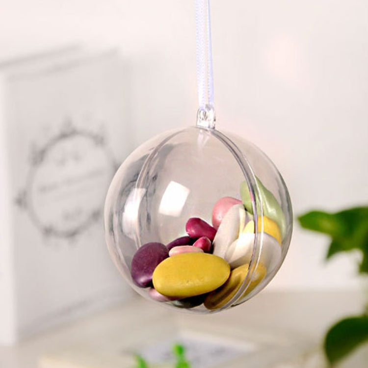 5 PCS Transparent Christmas Ball Hollow Plastic Sphere Ball Shaped Eternal Flower Ball Wedding Gifts Gift Box, Size: 8 x 8cm, Size: 8 x 8cm