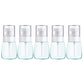 Set of 10 refillable fine-mist spray bottles, clear plastic with white pump sprayers