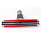 Sofa and mattress vacuum brush head, gray tool with red bristle bar, wide base