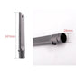 Slim vacuum attachment with narrow nozzle and side opening, dark gray plastic