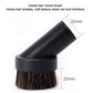 Black horsehair round brush head with 32mm inner diameter and 25mm bristle base