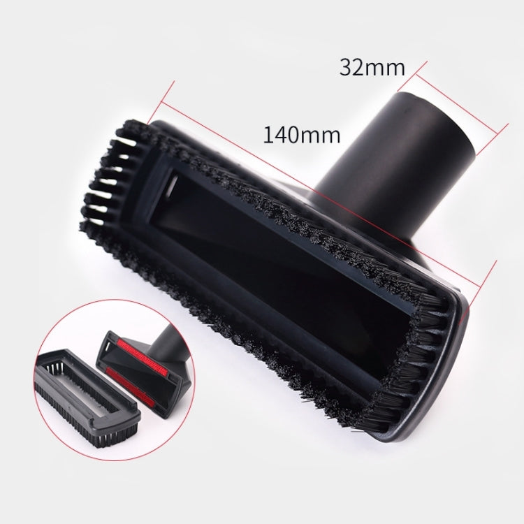 Black floor brush head with soft bristles for vacuum, 140mm wide attachment