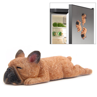 Home Decoration Lovely Rrunk on Sleep French Bulldog 3D Magnetic Buckle Fridge Paste, French Bulldog  Magnetic
