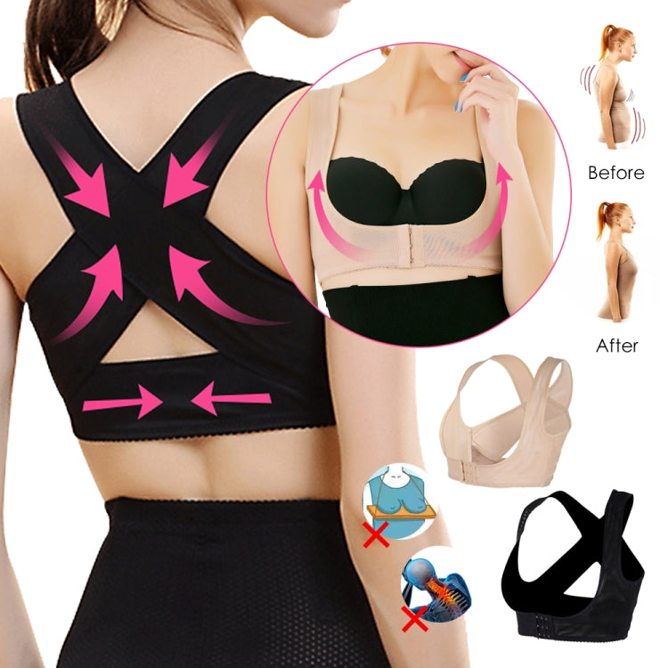 Black and flesh-tone posture support belts shown together, with crisscross back straps.