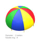 Rainbow parachute play toy with bright panels and 8 handle loops