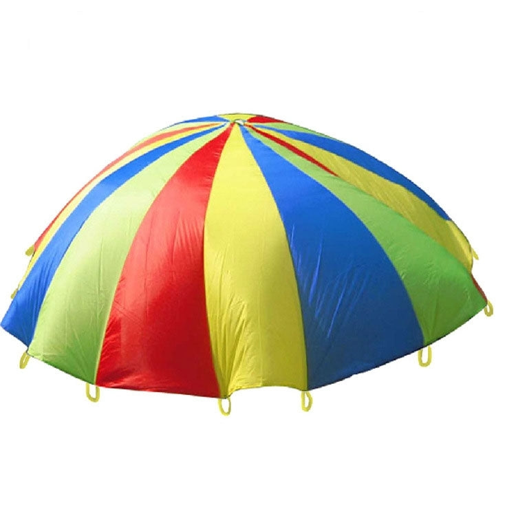 5m Children Outdoor Game Exercise Sport Toys Rainbow Umbrella Parachute Play Fun Toy with 12 Handle Straps for Families / Kindergartens / Amusement Parks, 5m  12 Handle Straps