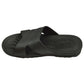 Anti-static non-slip X-strap slippers, black, size 40, side view with textured pads