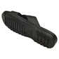 Black slide slippers, size 44, grippy tread outsole underside