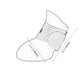 Rubber dog rain boot size diagram with 4cm and 5cm measurements