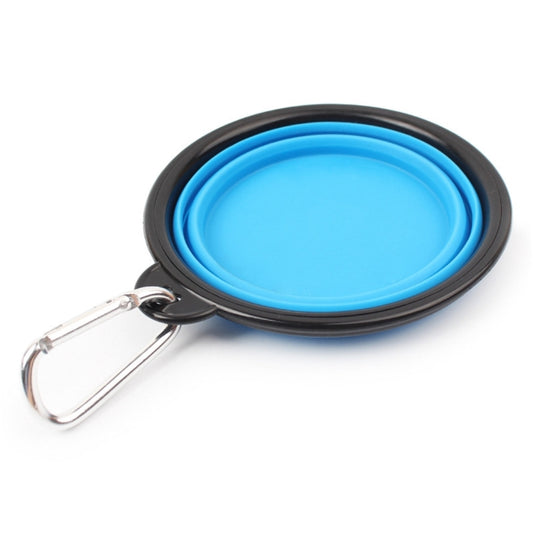Portable Pet Folding Feeding Bowl Silicone Water Dish Feeder Puppy Travel Bowl, Random Color Delivery, Bowl Diameter: 13cm