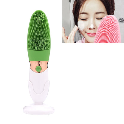 CNaier AE-618 Battery-powered Silicone Acoustic Wave Face Skin Care Electric Facial Cleanser, AE-618(Green), AE-618(Blue), AE-618(Orange), AE-618(Pink)