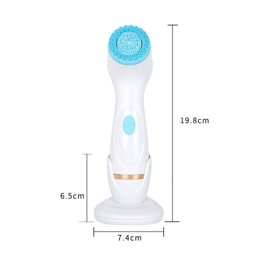 CNaier AE-868 Battery-powered Silicone Ultrasonic Vibration Face Skin Care Electric Facial Cleanser, AE-868(Pink), AE-868(Blue)