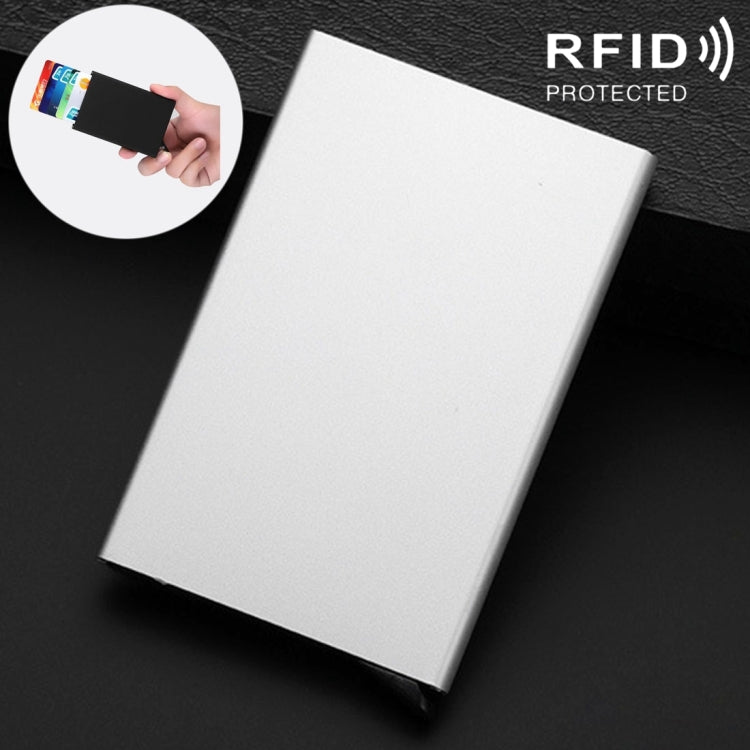 White slim business and credit card holder with hinged front