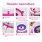 Kids knitting machine toy with step-by-step operation panels and control area