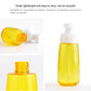 Yellow translucent travel plastic bottle with white pump cap, leak-proof 100ml (5-pack)