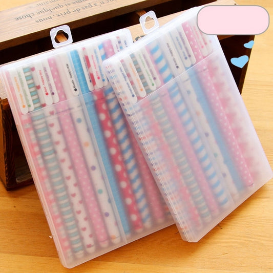 10 in 1 Colour Ink Refill Creative Fresh Floral Gel Pen 0.5mm Signature Pen School Stationery Office Supply, Random Style Delivery, U230502