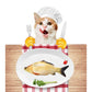 Fish-shaped cat scratching toy with yellow plush scales and small red fin