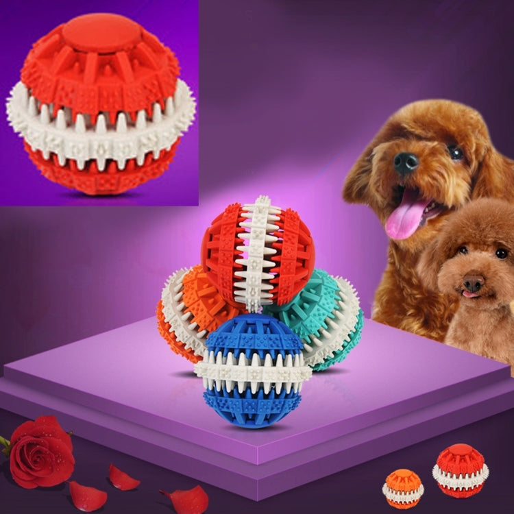 Dog Toy Balls for Pets Tooth Cleaning Chewing Toys Balls of Non-Toxic Soft Rubber , Small Size, Small Size (Orange), Small Size (Blue), Small Size (Red), Small Size (Baby Blue)